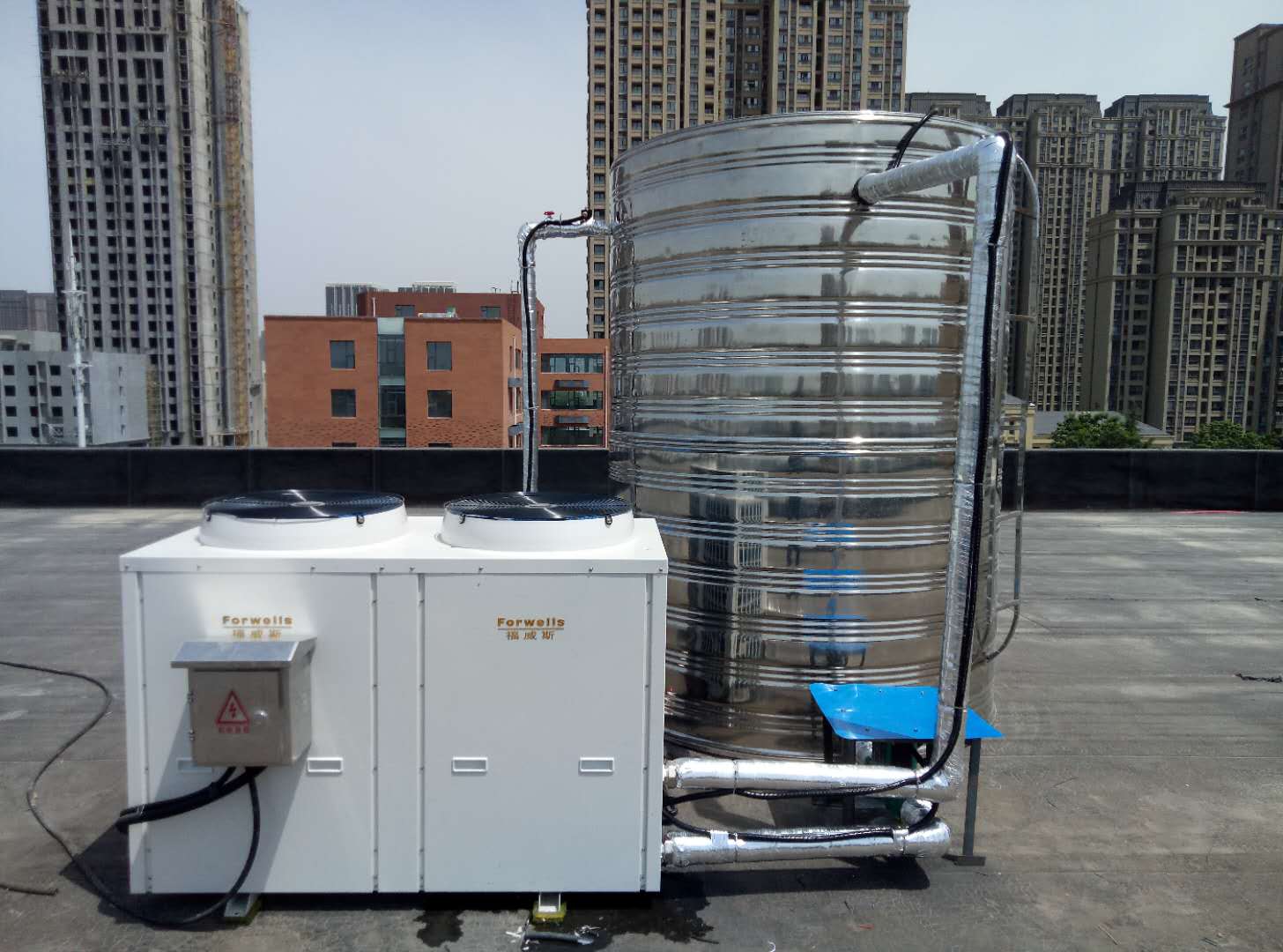 河南學校用空氣能熱水器，四季恒溫
